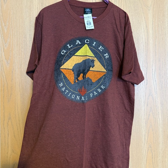 Glacier National Park heathered burnt orange size medium T-Shirt - Picture 1 of 4